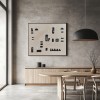 Beige and Black Mid-century Style Wall Art