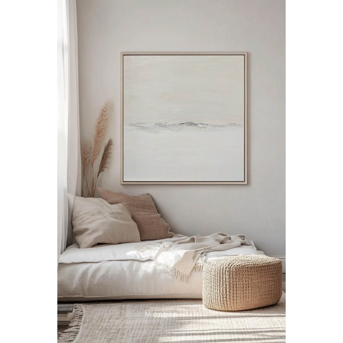 Beige Seascape Abstract Wall Art