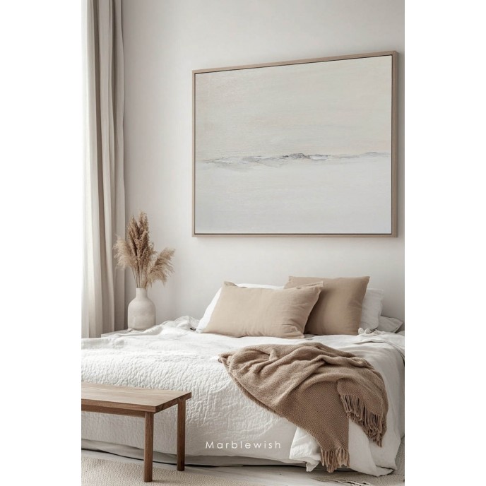 Beige Seascape Abstract Wall Art