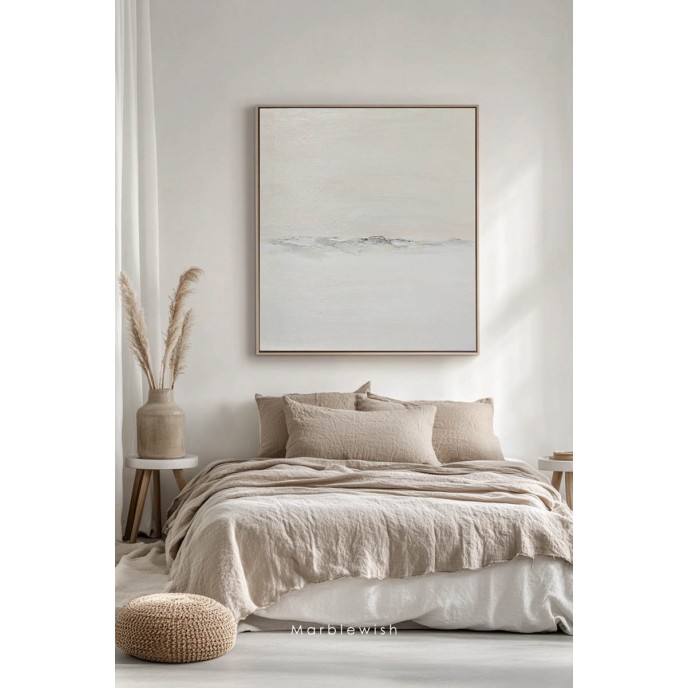 Beige Seascape Abstract Wall Art