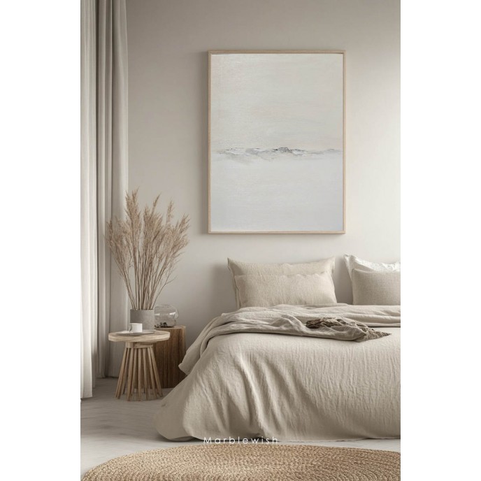 Beige Seascape Abstract Wall Art